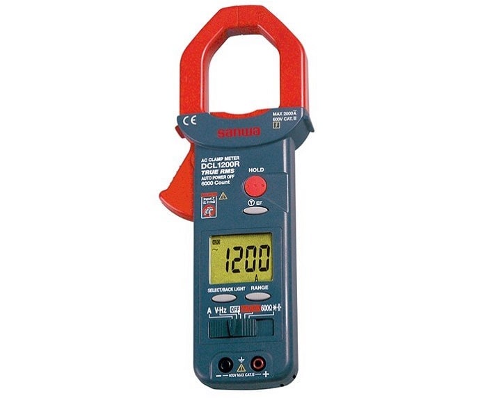 Ampe kìm Sanwa DCL1200R thiết kế nhỏ gọn, tiện dụng 