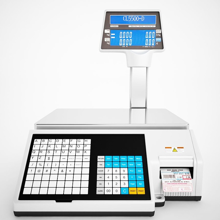 Cân điện tử in nhãn CAS CL-5000 R 15Kg/5g