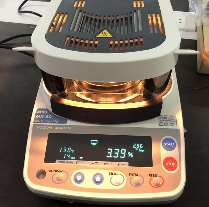 AND MF-50 kiểm tra độ ẩm và sấy vật liệu đa năng