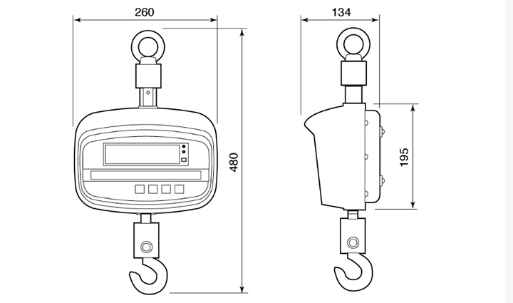 Cân treo điện tử CAS NC-1 500kg/200g