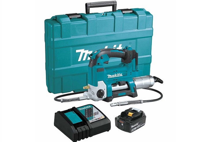 Bộ sản phẩm máy bơm mỡ Makita DGP180RT chính hãng