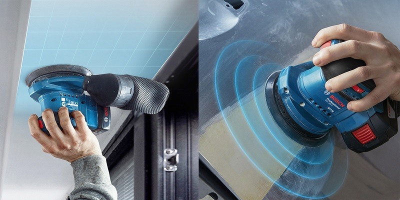 Vị trí lắp pin được đặt sang bên hông máy