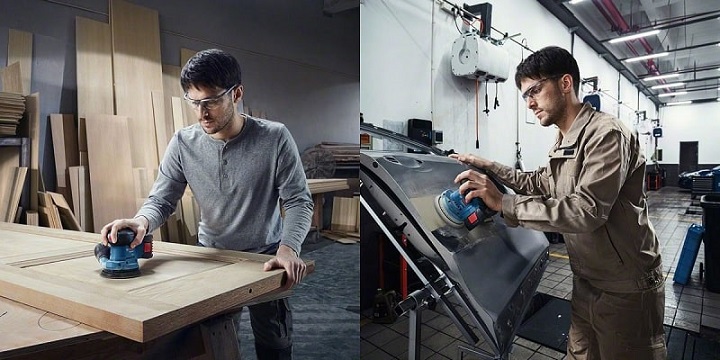 Bosch GEX 185-LI làm việc nhanh gọn, đáp ứng nhiều yêu cầu công việc