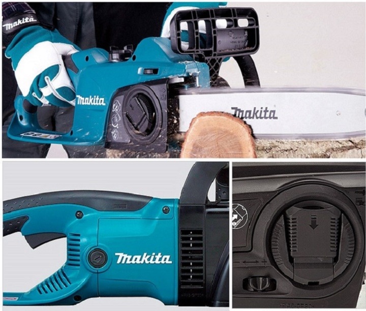 Máy cưa xích Makita UC4051A có khả năng cưa, cắt gỗ tốc độ nhanh