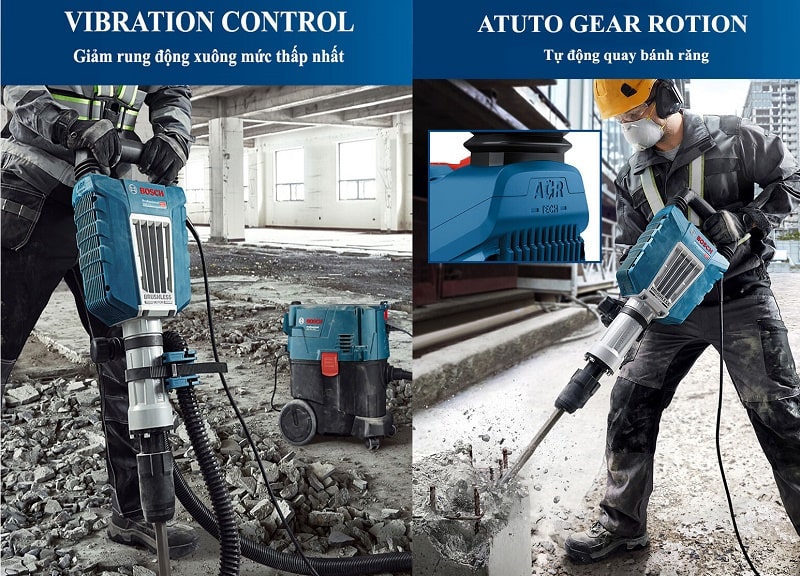 Bosch GSH 14 C đục phá mạnh mẽ, chuyên nghiệp Bosch GSH 14 C đục phá mạnh mẽ, chuyên nghiệp