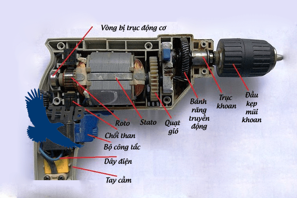 Cách tháo máy khoan động lực khi cần sửa chữa