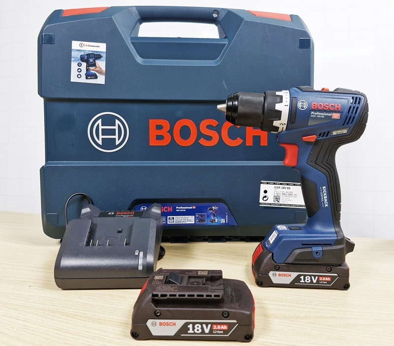 Bộ máy khoan pin Bosch GSR 18V-65 Bộ máy khoan pin Bosch GSR 18V-65