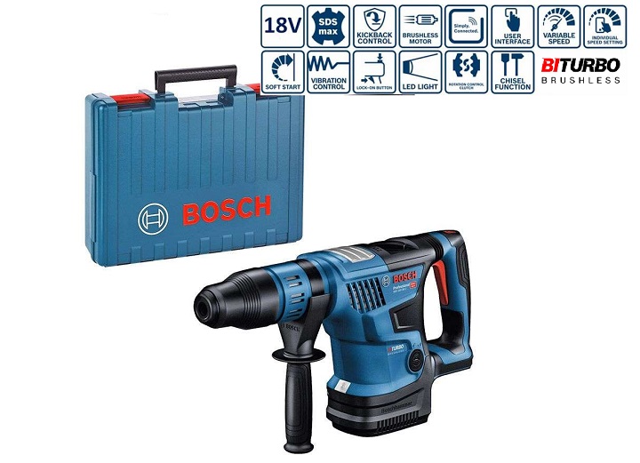 Máy khoan bê tông Bosch GBH 18V-36C trang bị công nghệ hiện đại Máy khoan bê tông Bosch GBH 18V-36C trang bị công nghệ hiện đại