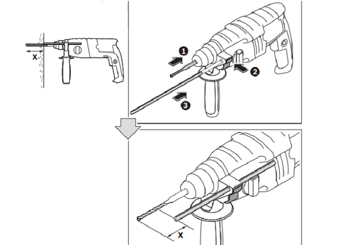 Hướng dẫn đặt chiều sâu khoan X