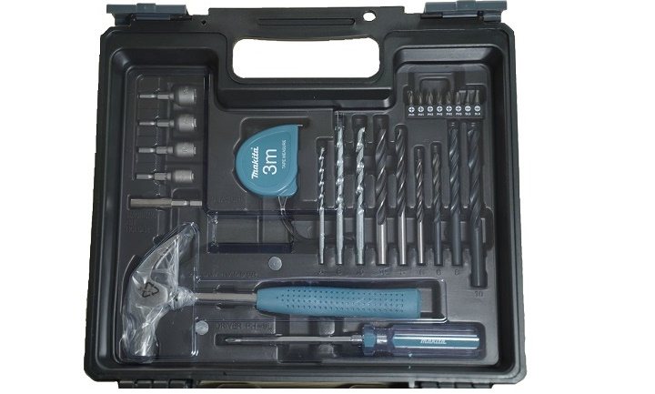 Bộ sản phẩm máy khoan búa Makita M8103KX2B SET 26 phụ kiện  Bộ sản phẩm máy khoan búa Makita M8103KX2B SET 26 phụ kiện