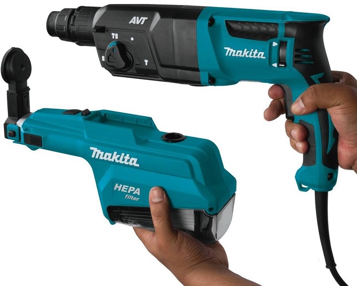 Máy khoan lắp dễ dàng vào phụ kiện hút bụi