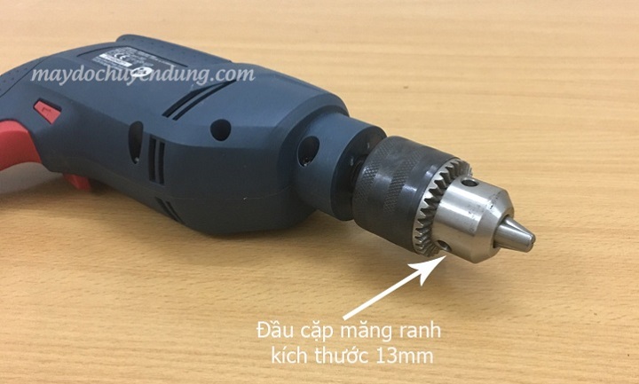 Đầu khoan có dụng cụ siết mở đi kèm Đầu khoan có dụng cụ siết mở đi kèm