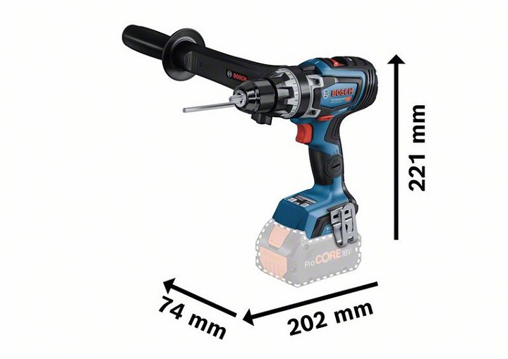 Máy khoan pin Bosch GSR 18V-150 C thiết kế nhỏ gọn