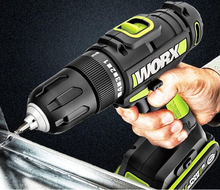 Máy khoan mạnh mẽ, tốc độ cao với điện áp pin 20V