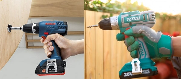 Bosch và Total đều mang đến có máy khoan pin chất lượng tốt