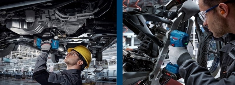 Máy siết bu lông pin Bosch IDS 18V-200 T làm việc linh hoạt tại nhiều nơi
