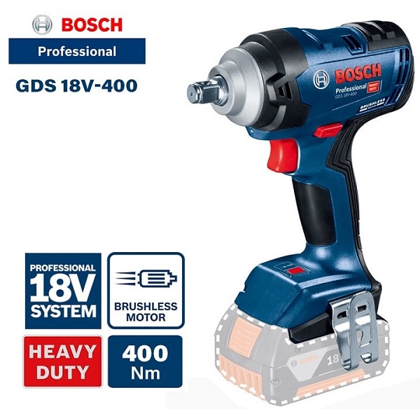 Máy siết bu lông Bosch GDS 18V-400 làm việc mạnh mẽ
