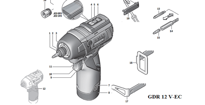 Cấu tạo máy GDR 12 V-LI Cấu tạo máy GDR 12 V-LI