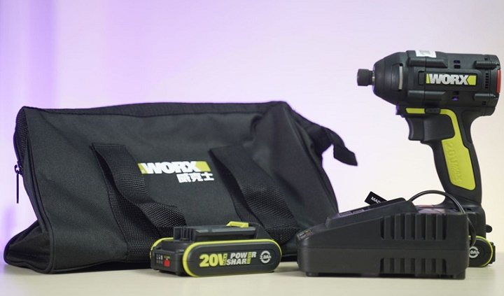 Bộ máy vặn vít động lực dùng pin Worx Green WU294.1 và phụ kiện Bộ máy vặn vít động lực dùng pin Worx Green WU294.1 và phụ kiện