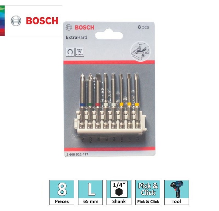 8 đầu vặn vít extra hard Bosch 2608522417 8 đầu vặn vít extra hard Bosch 2608522417