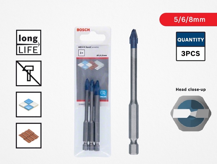 Bộ mũi khoan Bosch 2608579511 cao cấp, độ bền cao